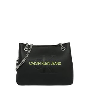 Calvin Klein Jeans Kabelka na rameno  čierna / kiwi