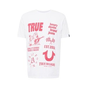 True Religion Tričko  biela / melónová