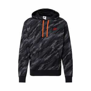 Nike Sportswear Mikina  čierna / oranžová / sivá