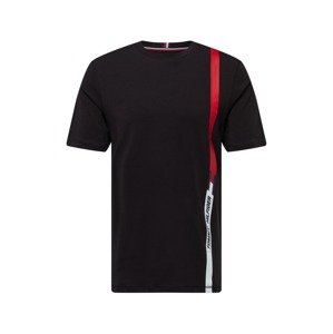 Tommy Sport Sportshirt  čierna / biela / červená