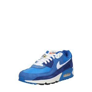 Nike Sportswear Nízke tenisky 'Air Max 90'  nebesky modrá / tmavooranžová / čierna / biela / tmavomodrá