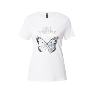 DeFacto T-Shirt  biela / strieborná / svetlomodrá / čierna