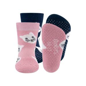 EWERS Ponožky  tmavomodrá / staroružová / biela