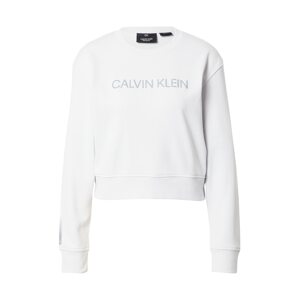 Calvin Klein Performance Športová mikina  biela / svetlosivá