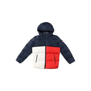 TOMMY HILFIGER Zimná bunda  námornícka modrá / biela / ohnivo červená