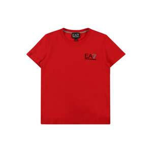 EA7 Emporio Armani Tričko  červená / čierna