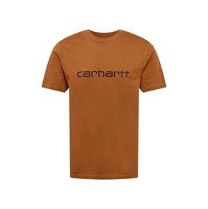 Carhartt WIP Tričko  karamelová / čierna