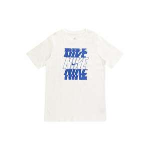 Nike Sportswear Tričko  šedobiela / námornícka modrá