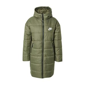 Nike Sportswear Zimný kabát  olivová / biela