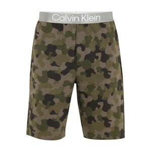 Calvin Klein Underwear Pyžamové nohavice  zelená / kaki / antracitová / biela / sivá