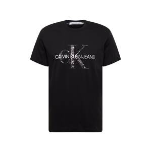 Calvin Klein Jeans Tričko  čierna / tmavošedá / biela