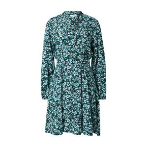 Suncoo Košeľové šaty 'COLINE'  smaragdová / nefritová / svetlomodrá / biela