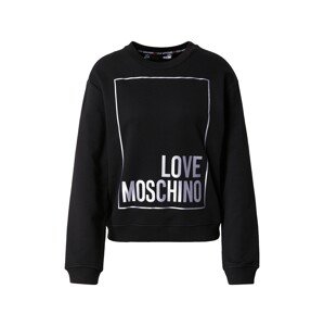 Love Moschino Sweatshirt  čierna / strieborná