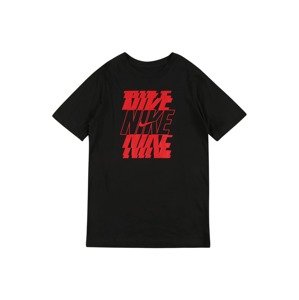 Nike Sportswear Tričko  ohnivo červená / čierna