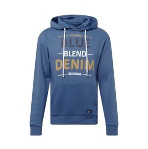 BLEND Sweatshirt  modrá denim / žltá / antracitová / biela