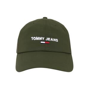 Tommy Jeans Čiapka  olivová / biela / námornícka modrá / červená