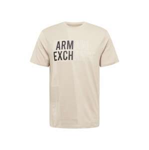 ARMANI EXCHANGE Tričko  béžová / svetlobéžová / antracitová / biela