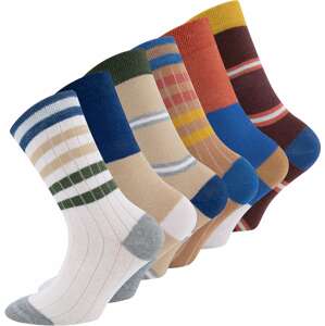 EWERS Ponožky  béžová / zmiešané farby / tmavočervená / biela