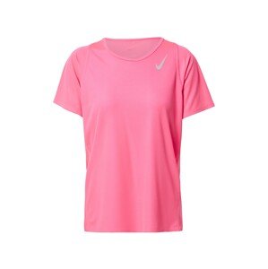 NIKE Funkčné tričko  neónovo ružová / striebornosivá