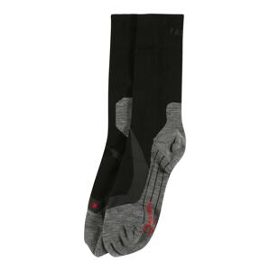 FALKE Športové ponožky  sivá melírovaná / červená / čierna