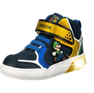 GEOX Sneaker  'GrayJay'  kráľovská modrá / námornícka modrá / biela / zlatá / zelená