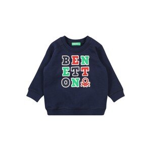 UNITED COLORS OF BENETTON Sweatshirt  tmavomodrá / zelená / biela / červená