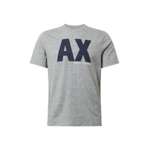 ARMANI EXCHANGE T-Shirt  sivá melírovaná / tmavomodrá