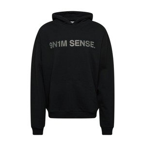 9N1M SENSE Sweatshirt  čierna / strieborná