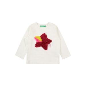 UNITED COLORS OF BENETTON T-Shirt  biela / tmavočervená / žltá / ružová