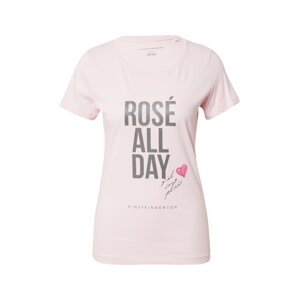 EINSTEIN & NEWTON Tričko 'Rose all day'  ružová / svetloružová / čierna