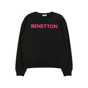 UNITED COLORS OF BENETTON Sweatshirt  čierna / ružová