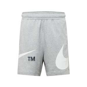 Nike Sportswear Nohavice  biela / sivá melírovaná / čierna