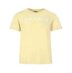 Scalpers Tričko  žltá / biela