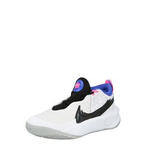 NIKE Športová obuv 'Team Hustle D 10 SE'  biela / čierna / kráľovská modrá / ružová / sivá