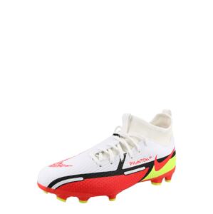 NIKE Športová obuv 'Phantom GT2 Academy'  biela / čierna / červená / neónovo žltá