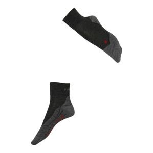 FALKE Športové ponožky  antracitová / sivá melírovaná / červená