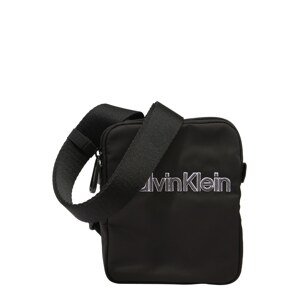 Calvin Klein Taška cez rameno  čierna / biela / tmavosivá