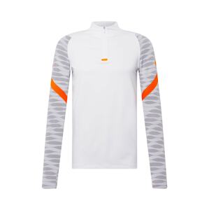 NIKE Funkčné tričko 'Strike'  biela / oranžová / sivá