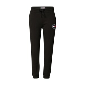 Tommy Jeans Nohavice  čierna / biela / modrá / červená