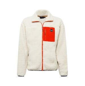 ICEPEAK Funkčná flisová bunda 'ASPEN'  biela / oranžovo červená / námornícka modrá
