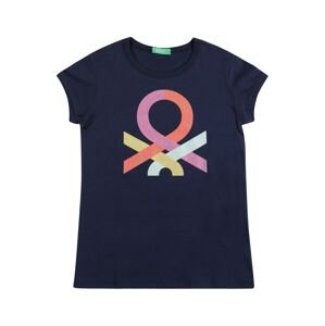 UNITED COLORS OF BENETTON T-Shirt  tmavomodrá / koralová / svetlomodrá / fialová / žltá