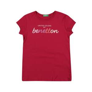 UNITED COLORS OF BENETTON T-Shirt  cyklaménová / biela