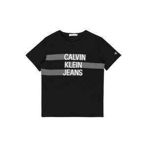 Calvin Klein Jeans Tričko 'DIMENSION'  čierna / biela