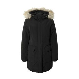 Tommy Jeans Zimný kabát  hnedá melírovaná / čierna