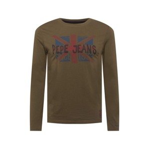 Pepe Jeans Tričko 'ROLAND'  kaki / pastelovo červená / antracitová / modrá