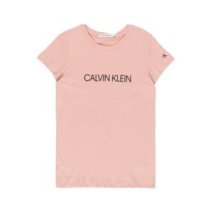 Calvin Klein Jeans Tričko  ružová / čierna