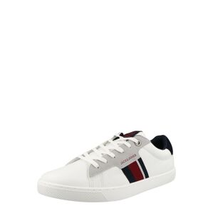 JACK & JONES Sneaker  biela / námornícka modrá / tmavočervená / sivá