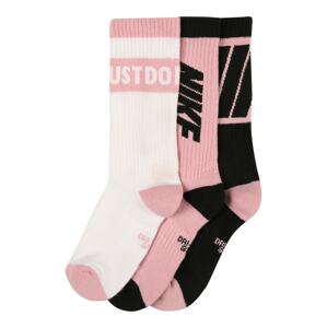 Nike Sportswear Ponožky  biela / svetloružová / čierna