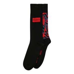 HUGO Ponožky  modrosivá / červená / čierna