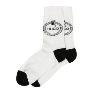 HUGO Ponožky 'UROBOROS'  biela / čierna